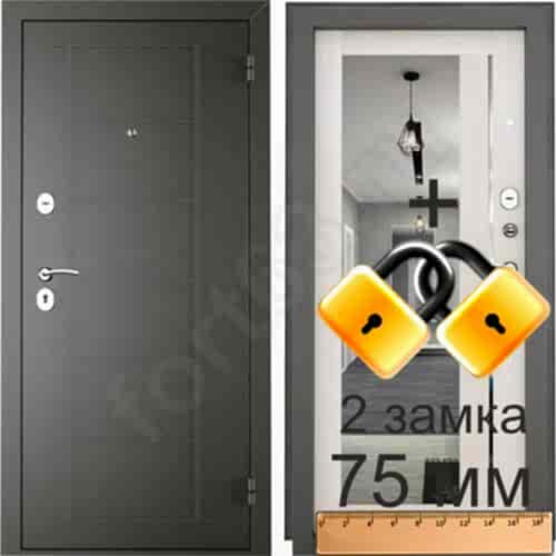 двери входные дельта микс с зеркалом