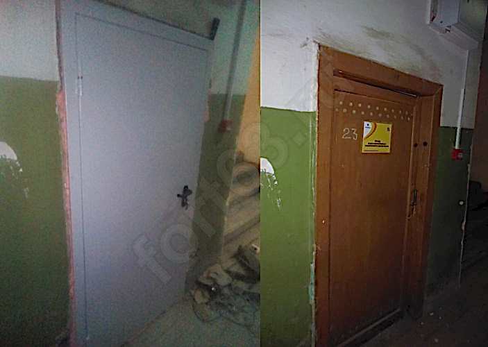 противопожарная дверь однопольная смонтированная в проем