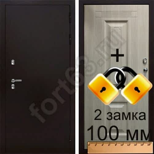 входная дверь с терморазрывом в алматы камчатка троя 100 с тремя контурами уплотнения