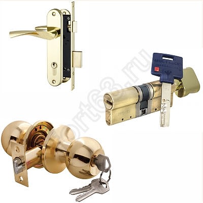 Фурнитура дверная, замки дверные, дверные ручки, цилиндры