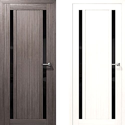 Двери Альфа 5 дуб неаполь и беленый дуб