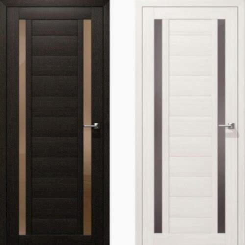 Двери Альфа 6 орех бисмарк и беленый дуб