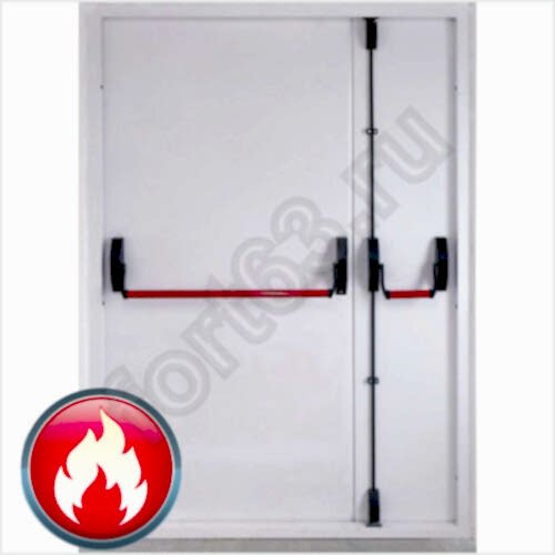 дверь противопожарная двупольная с антипаникой