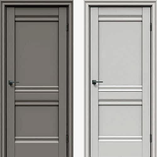 Двери межкомнатные Гудвин белый и серый бархат