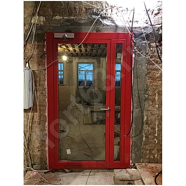 Двери противопожарные двупольные с максимальным остеклением