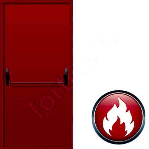 противопожарные двери металлические однопольные с системой антипаника