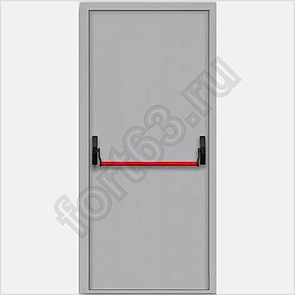 Противопожарные двери металлические однопольные с системой антипаника