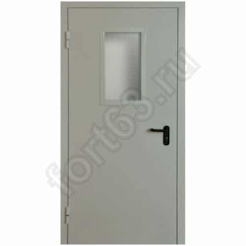 Технические двери металлические остекленные