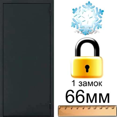 Входная дверь Графит уличная