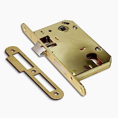 Замок врезной под цилиндр для двери Аpecs 5300 - G золото