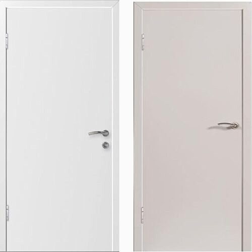 Межкомнатная дверь Kapelli classic K-1 ПВХ гладкая белая и серая