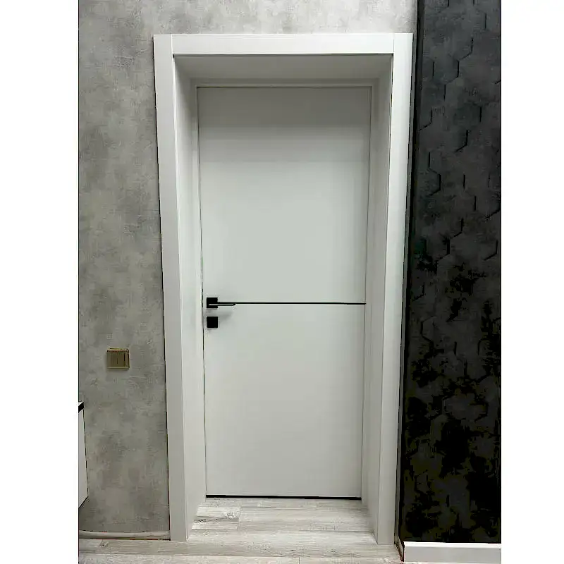 Межкомнатная дверь Стиль L1 черный молдинг, черная кромка1