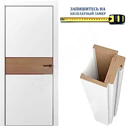 Межкомнатная дверь Стиль L1 вайт дуб капучино