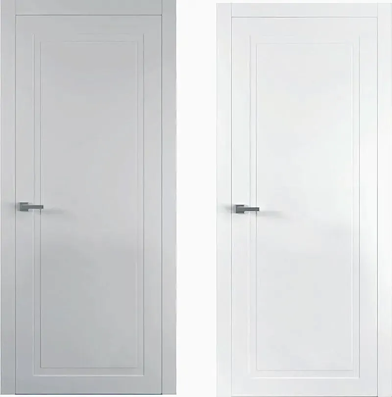 Дверь межкомнатная Стиль Нелла 1 белый матовый и лайт грей