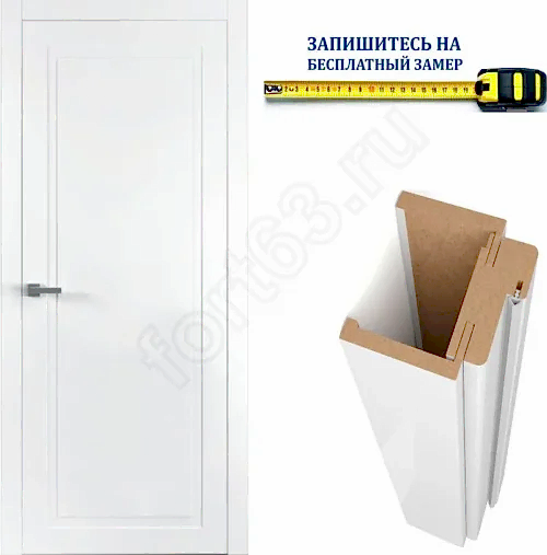 Двери межкомнатные Нова1 Дуэт белый серый1