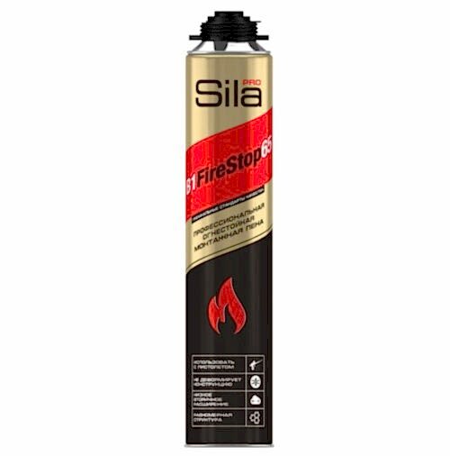 Пена Sila Pro B1 Firestop 65 монтажная огнеупорная, 850 мл