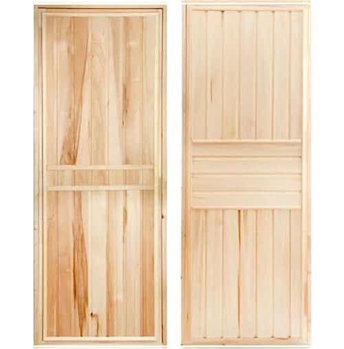 Двери глухие банные сорт А из массива