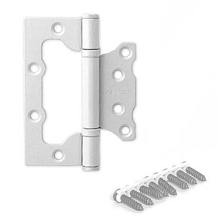 Петля дверная накладная бабочка белый