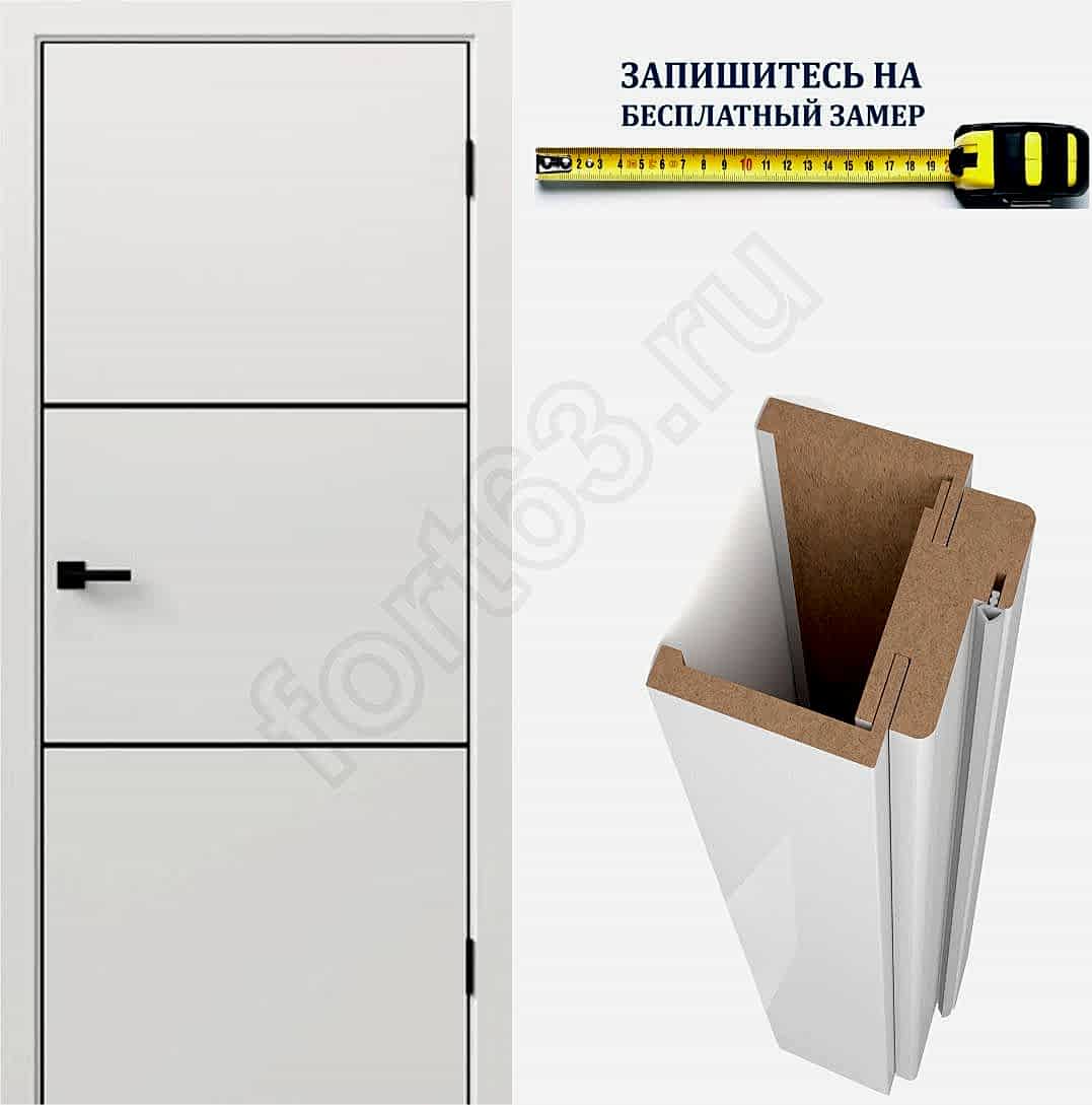 Межкомнатные двери Флейта с молдингом